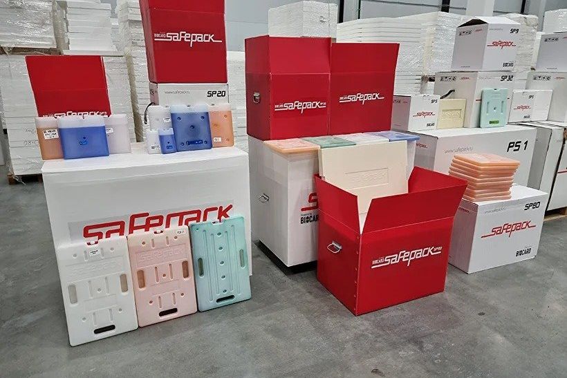 SafePack boxes of several sizes with PCM panels