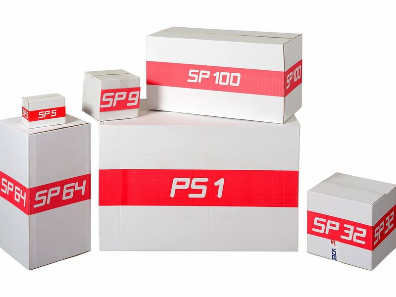 The SafePack range of insulated shipping boxes, from SP5 to PS1
