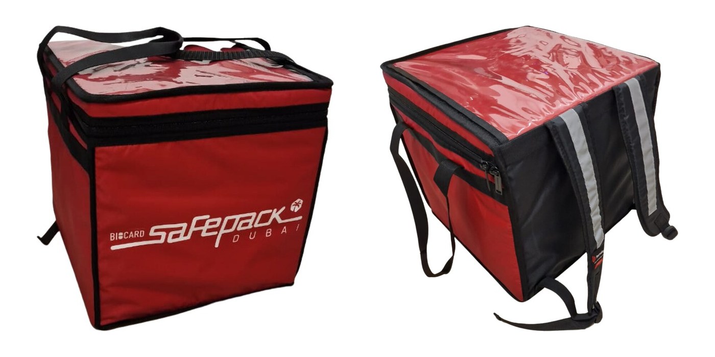 SafePack DUBAI courier rucksack for the SP9 box, front and back
